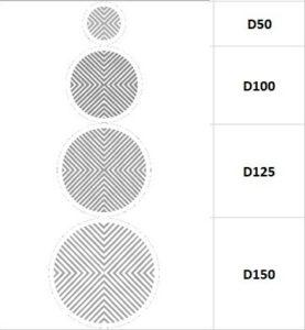 Решётка магнитная круглая 100-2 (белая)
