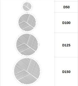 Решётка магнитная круглая диаметр 150 (белая) в ассортименте