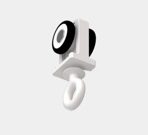 Крючок для карниза прорезиненный, белый (Slott Parsek) 50шт. в упаковке