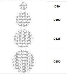 Решётка магнитная круглая 100-5 (белая)