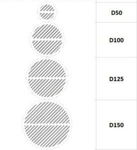 Решётка магнитная круглая 125-6 (белая)