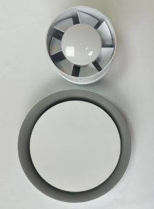 Теневой диффузор Ф100 (180х25) + вентилятор