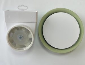 Теневой диффузор Ф100 (180х25) + тонкий вентилятор + колено